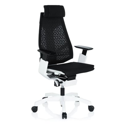 Bürostuhl Drehstuhl GENIDIA PRO WHITE Netzstoff schwarz - HJH-652600