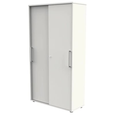 Schiebetürenschrank 5 OH Form 4 - Weiß - KMA-13449310