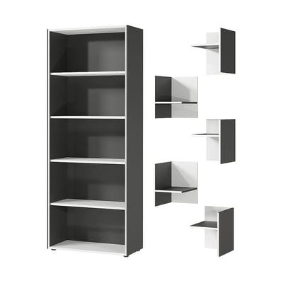 Büro-Set Pasadena 2 - Graphit/Weiß - GER-8377-569