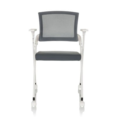 Besucherstuhl Klappstuhl PRIORITY II W Netzstoff Stoff grau - HJH-719245