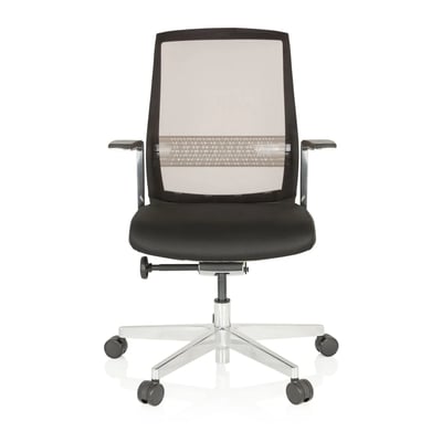 Bürostuhl Drehstuhl FOUNTAINE PRO Netzstoff transparent Sitz Stoff schwarz - HJH-657661