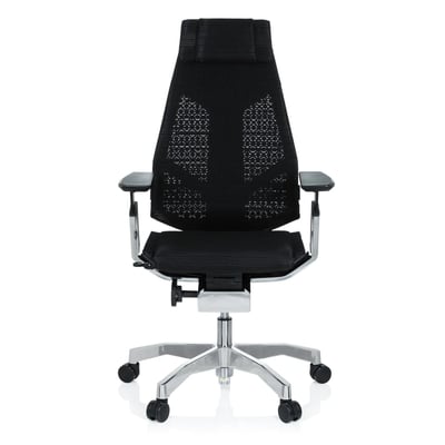 Bürostuhl Drehstuhl GENIDIA PRO Netzstoff schwarz - HJH-652602