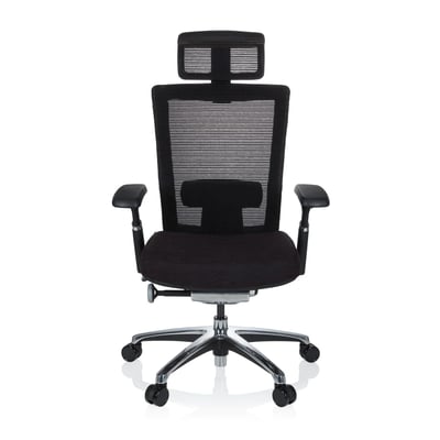 Bürostuhl NOVA PRO I ALU Stoff schwarz - HJH-657650