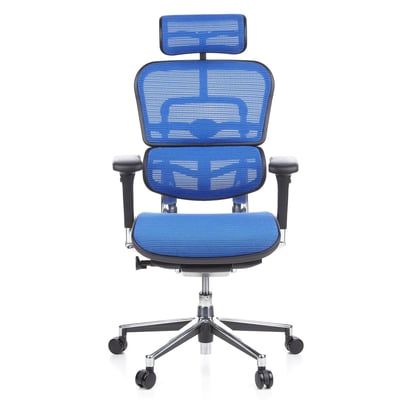 Bürostuhl Chefsessel ERGOHUMAN Netzstoff blau - HJH-652150