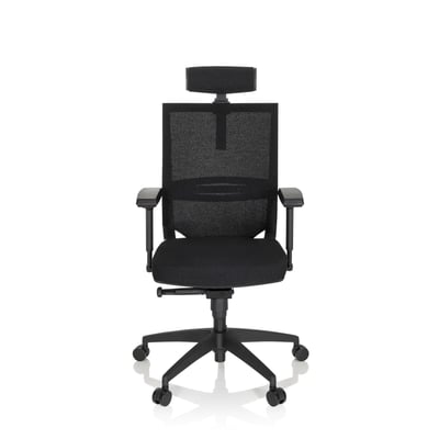 Bürostuhl Chefsessel PORTO MAX HIGH I Stoff schwarz - HJH-657663