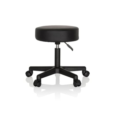 Hocker Drehhocker Arbeitsstuhl OPERATOR I Kunstleder schwarz - HJH-670926