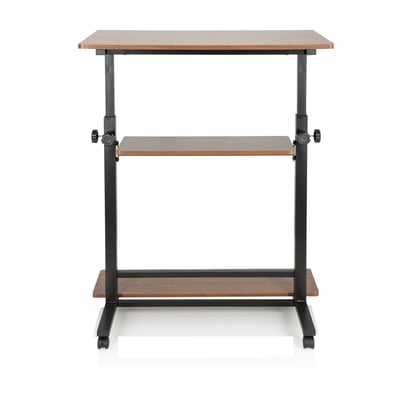 Arbeitstisch Schreibtisch WORKSTATION II 50 x 80 cm schwarz walnuss - HJH-830070
