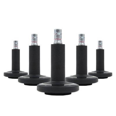 5x Bodengleiter STATO-M Stift 11 mm Hartboden - Schwarz - HJH-619040