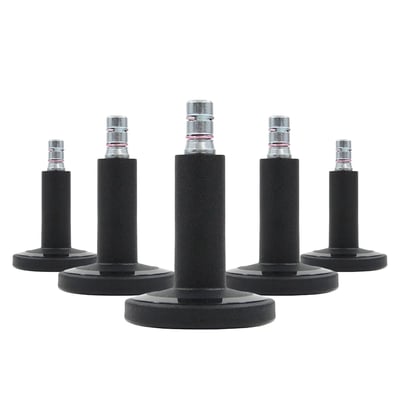 5x Bodengleiter STATO-M Stift 11 mm Teppichboden - Schwarz - HJH-619042