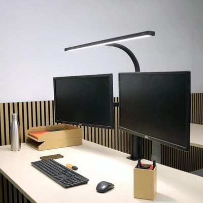 Tischleuchte mit Monitorarm doppelt Strata lumino screen - HMN-400207200