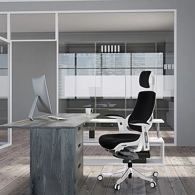Bürostuhl Drehstuhl SPEKTRE Stoff schwarz - HJH-640310