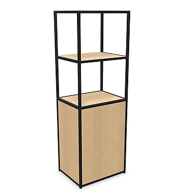Outline Türenschrank mit Regaltop und 2 Fachböden in Holzoptik - BIS-OUC0514