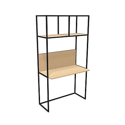Outline Schreibtisch mit Sichtblende und Regaltop - BIS-OUD1018