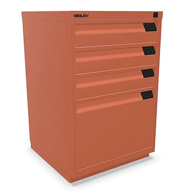 Schubladenschrank F mit Griffleiste 1 HR-Schublade und 3 Universalschubladen - BIS-0503A