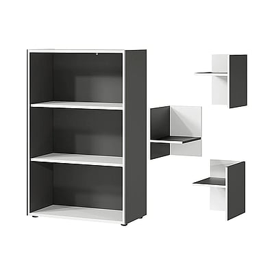 Büro-Set Pasadena 1 - Graphit/Weiß - GER-8376-569