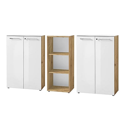 Büro-Set Monteria 3 - Navarra-Eiche/Weiß - GER-8065-242