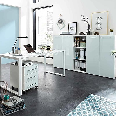 Büro-Set Monteria 1 - Weiß - GER-8058-84
