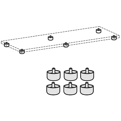 6 Standfüße für Schrankbreiten ab 100 cm - GEM-N-10SF6-Z