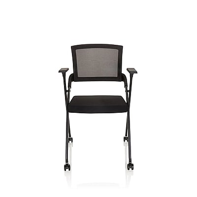 Besucherstuhl Klappstuhl PRIORITY II Netzstoff Stoff schwarz - HJH-660946