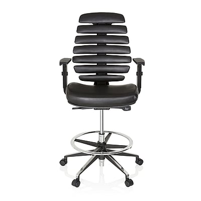 Bürostuhl Drehstuhl ERGO LINE II WORK Kunstleder schwarz - hjh-714601