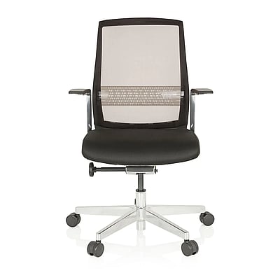 Bürostuhl Drehstuhl FOUNTAINE PRO Netzstoff transparent Sitz Stoff schwarz - HJH-657661