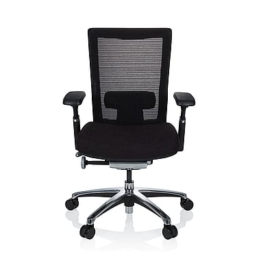 Bürostuhl NOVA PRO ALU Stoff schwarz - HJH-657651