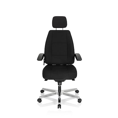 Arbeitsstuhl Chefsessel 24 HOURS I Stoff schwarz - HJH-608916