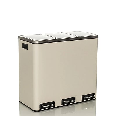 Abfallsammler Mülltrennsystem CLEAN IX 54L (3x18L) Stahl - HJH-CLEAN-IX