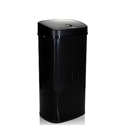 Abfallsammler Mülleimer CLEAN VI mit Sensor 68L Stahl schwarz - HJH-830048