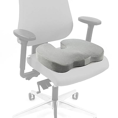 Sitzkissen MEDISIT VIII antirutsch und atmungsaktiv Schaum Gel Velours grau - HJH-780024