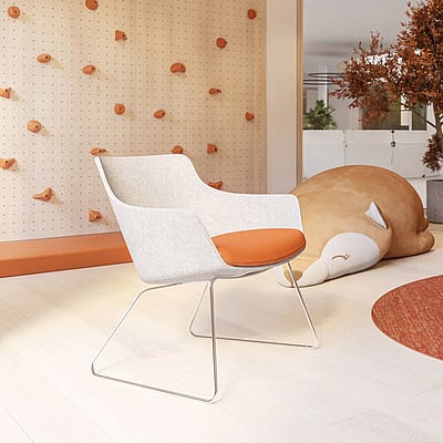 WOOOM Lounge-/Meetingstuhl mit Seitenwangen - KLB-WOO57
