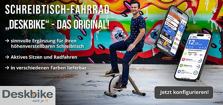 Aktiv sitzen und radfahren