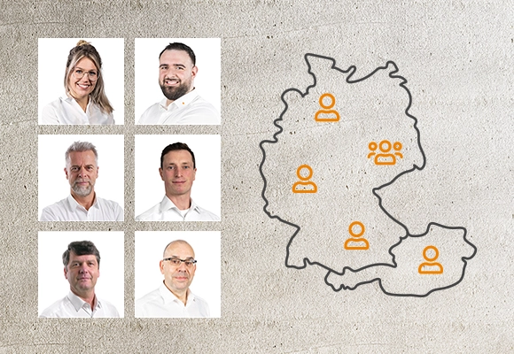 2022: Unser Vertriebsteam bekommt Verstärkung. Wir stehen Ihnen jetzt in ganz Deutschland und Österreich persönlich zur Verfügung.