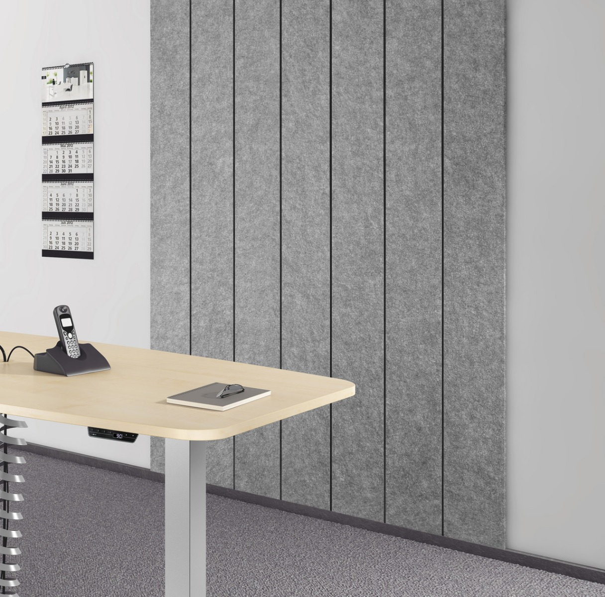 Detail: Montage eines Wandabsorbers