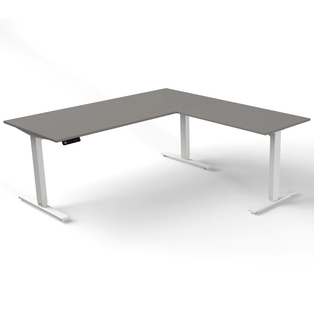 Höhenverstellbarer Schreibtisch Move 3 180 x 180 cm - Graphit/Weiß