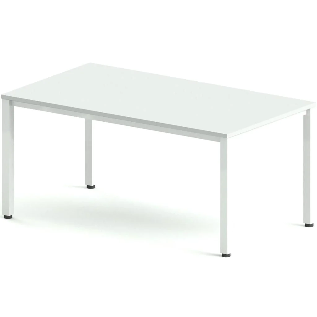 Schreibtisch E10 HV 160 x 90 cm QR 4-Fuß - White/White von Nowy Styl - Produktbild 1 von 2