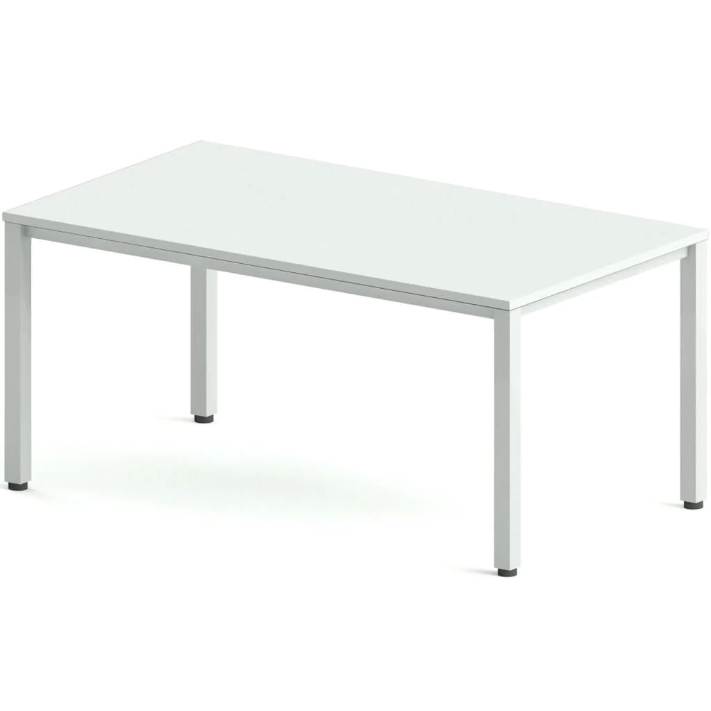 Schreibtisch E10 HV 160 x 90 cm QR 4-Fuß - White/Chrom von Nowy Styl - Produktbild 1 von 2
