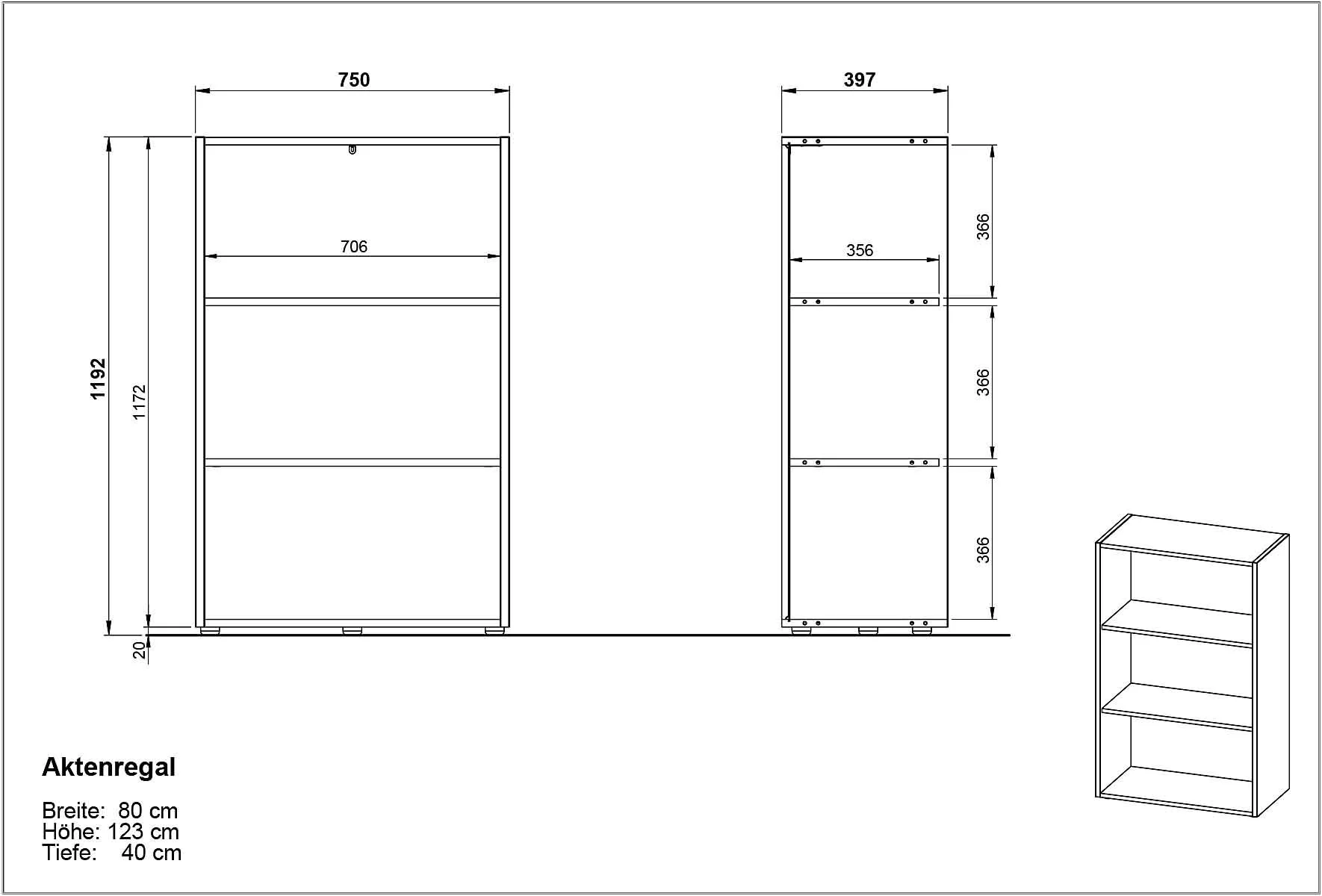 Büro-Set Pasadena 4 - Graphit/Weiß von BME home - Produktbild 8 von 12