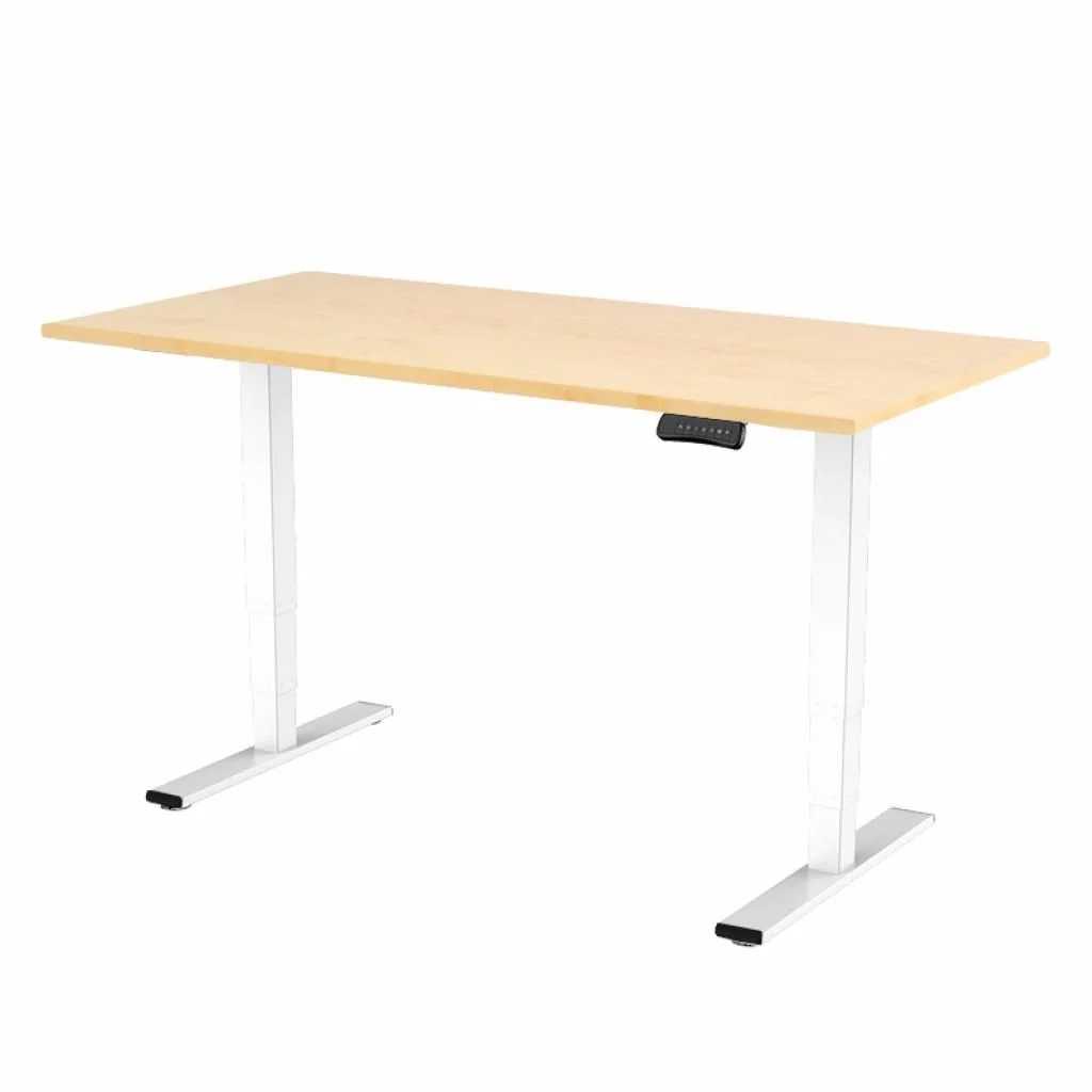 Höhenverstellbarer Schreibtisch XMKA 120 x 80 cm - Weiß/Weiß online kaufen  - HBA-XMKA12-W-W