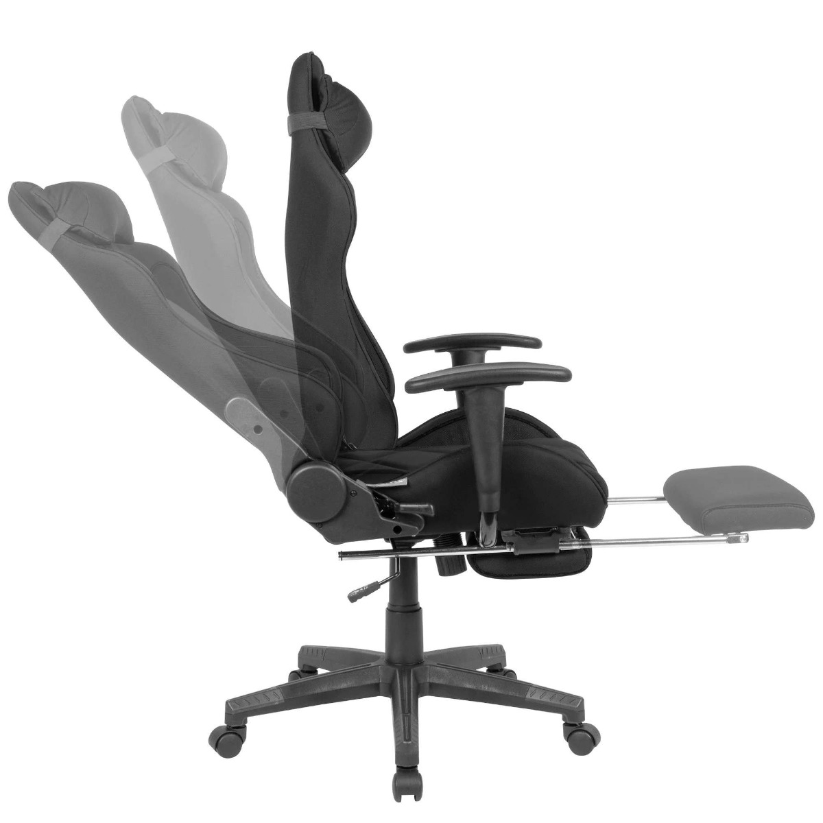 Gaming-Stuhl mit integrierter Lordosenstütze